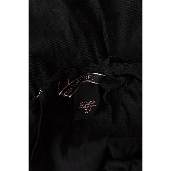 Sz S Victoria’s Secret Strappy Sheer Black Ruffled Babydoll Nightgown GUC - Picture 4 of 4